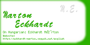 marton eckhardt business card